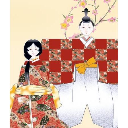 掛け軸　立雛　(伊藤香旬)　　掛軸