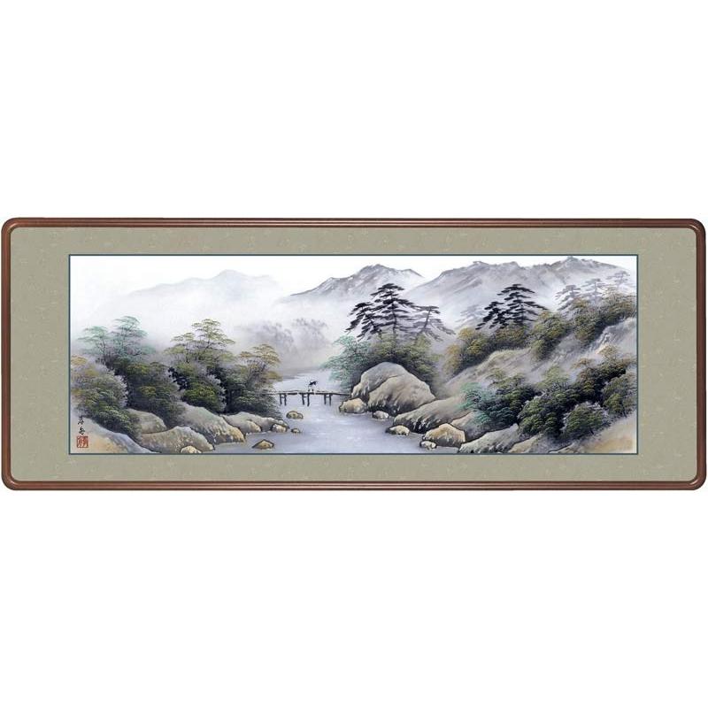 額軸 掛け軸 　額縁 額装 ガラス 書 絵画 レトロ 掛軸を額装仕立てに変えると、とても飾りやすくなります。｜アートおおがき