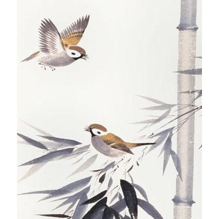 掛け軸 竹に雀 (茂木蒼雲) 掛軸 : 掛け軸・絵画の専門店 掛軸堂画廊