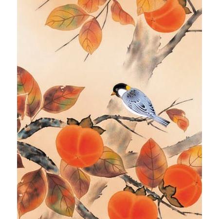 鳥と葉の水彩画 掛軸 Amazon.co.jp: 10年保証 掛け軸 ミニ掛け軸 和風 花鳥画 名鳥 楓に翡翠