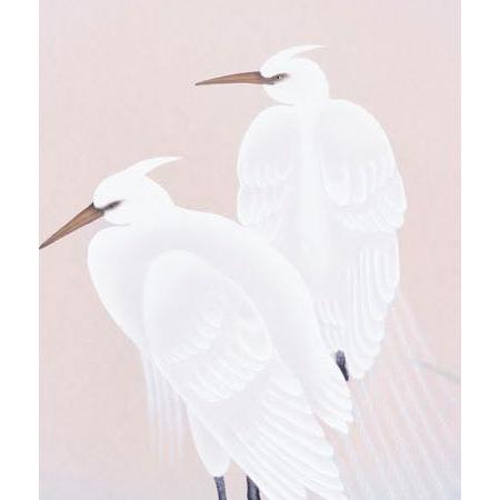 掛け軸　四季花鳥　夏　楓に白鷺　長江桂舟　花鳥画　日本画　絵画 掛け軸 楓に白鷺 (長江桂舟) 掛軸 : 掛け軸・絵画の専門店 掛軸