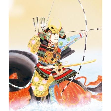 掛け軸 波上武者 (吉田芳月) 掛軸 : 掛け軸・絵画の専門店 掛軸堂画廊