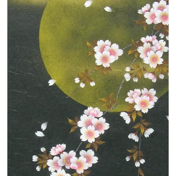 掛け軸 夜桜に篝火 （南川康夫） （掛軸小物なし） 【掛軸】 : 掛け軸