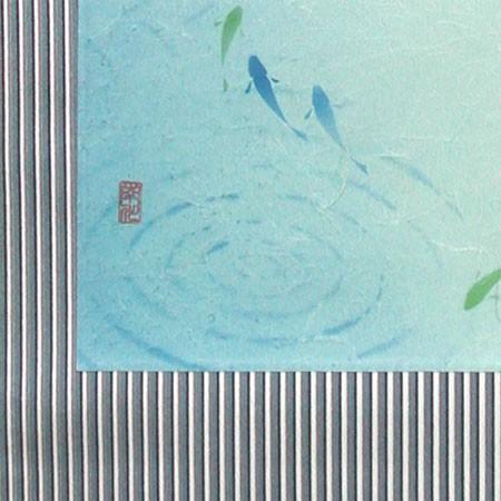 掛け軸　朝顔　南川康夫　（掛軸小物なし）　　【掛軸】_1