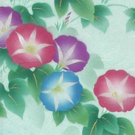 掛け軸　朝顔　南川康夫　（掛軸小物なし）　　【掛軸】_2