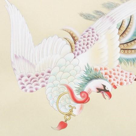 掛け軸 二重橋鳳凰之図 (川村観峰) 【掛軸】【一間床・半間床