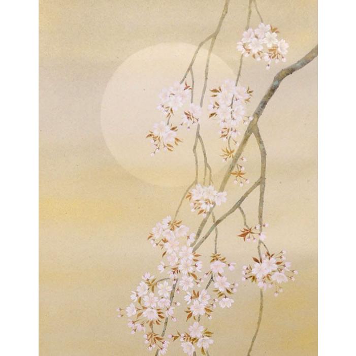 掛け軸 嵐山春三景 掛け軸 嵐山春三景