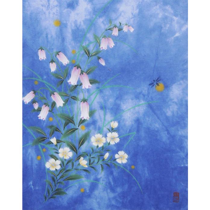 掛け軸 蛍 （南川康夫） （掛軸小物なし） 【掛軸】 : 掛け軸・絵画の