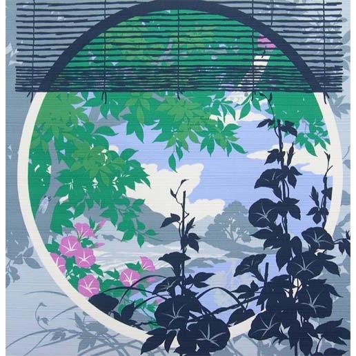 モダン掛け軸 夏のタペストリー 涼風 （掛軸小物なし） 【掛軸