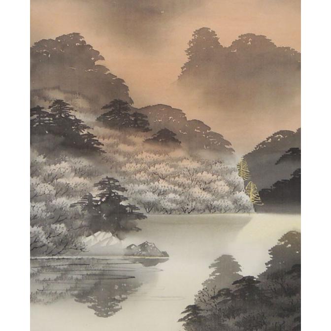 掛け軸 富峰紅 （西脇繁華） 【掛軸】【一間床】【赤富士】 : 掛け軸