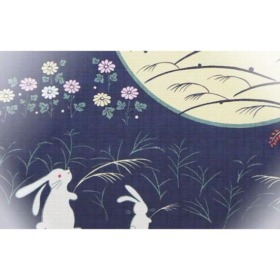 モダン掛け軸 タペストリー お月見うさぎ （掛軸小物なし