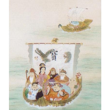掛け軸 宝舟 (田上芳泉) 【掛軸】【一間床・半間床】【七福神