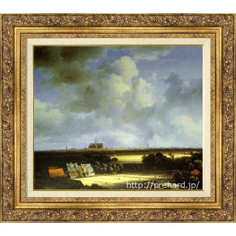 ロイスダール 絵画 ハーレムの遠望 F10号 【複製】【美術印刷】【世界