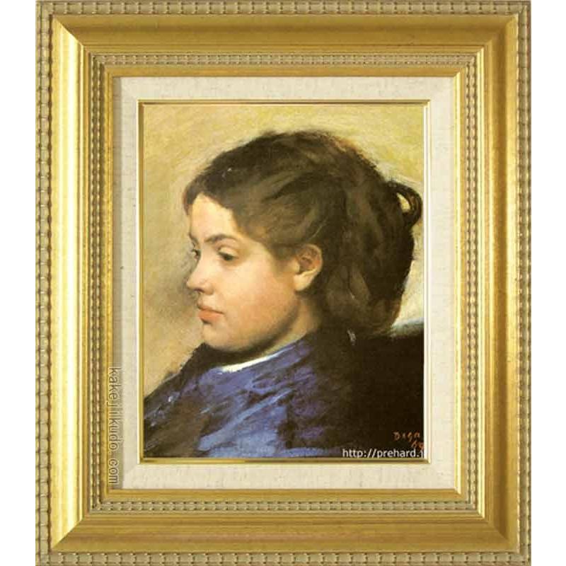 ドガ 絵画 ドビニ嬢 F3号 【複製】【美術印刷】【世界の名画】【3・4号