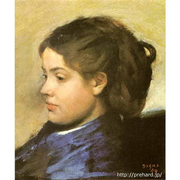 ドガ ドビニ嬢 レプリカ 複製絵画 F3号 額装 木製装飾額 インテリア