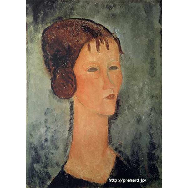 モディリアーニ 絵画 巻き毛髪の少女 P10号 【複製】【美術印刷