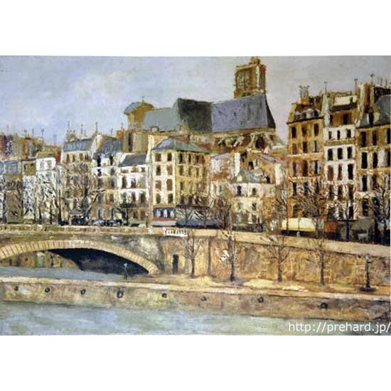 ユトリロ 絵画 パリのサン・ジェルヴェ教会 P10号 【複製】【美術印刷