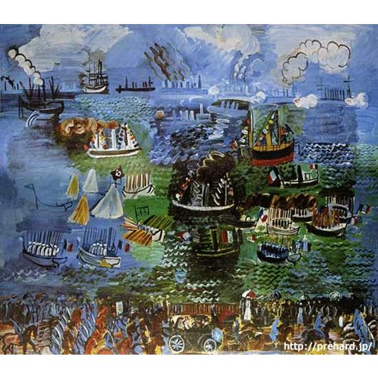 デュフィ　絵画　ル・アーヴルの水の祭 デュフィ 絵画 ル・アーヴルの水の祭 P10号 【複製】【美術印刷