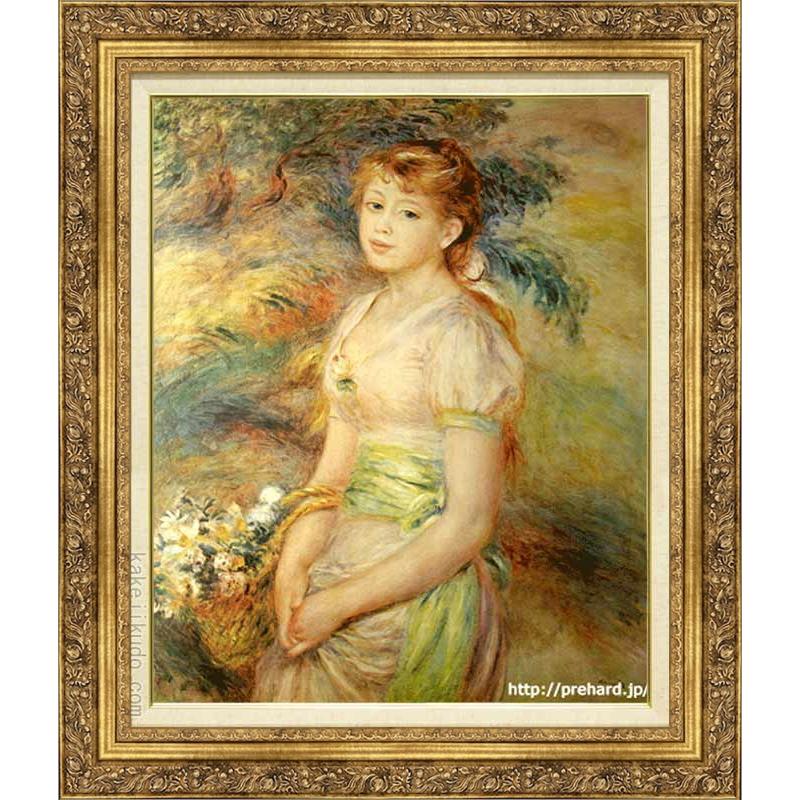 ルノアール 絵画 花籠を持った少女 F15号 複製 美術印刷 世界の名画 変型特寸 Yg 5176 掛け軸 絵画の専門店 掛軸堂画廊 通販 Yahoo ショッピング