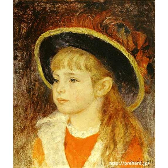 ルノアール 絵画 青い帽子の少女 F8号 【複製】【美術印刷 ルノアール 絵画 青い帽子の少女 F8号 【複製】【美術印刷