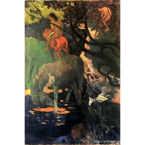 ゴーギャン　絵画　白い馬　M20A号　　【複製】【美術印刷】【世界の名画】【大型絵画】の画像