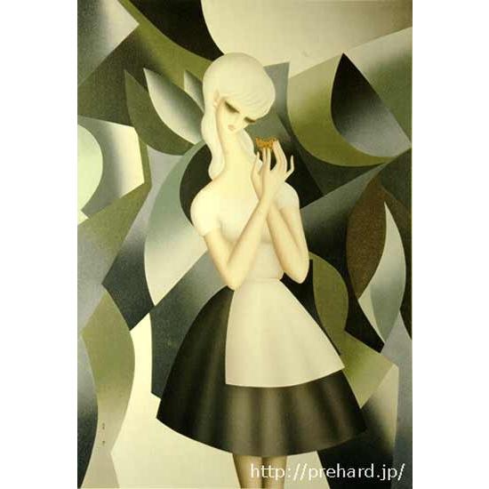 東郷青児 絵画 蝶 P10号 【複製】【美術印刷】【世界の名画 東郷青児 絵画 蝶 P10号 【複製】【美術印刷】【世界の名画