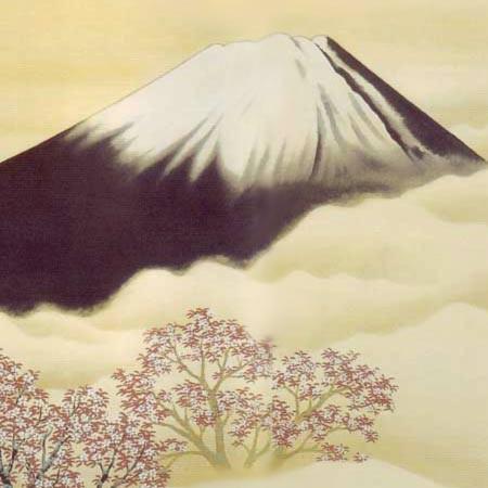 横山大観 絵画 霊峰春色 【複製】【美術印刷】【巨匠】【富士】【変型