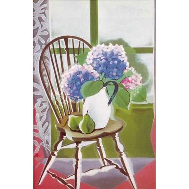 山口蓬春 絵画 榻上の花 【複製】【美術印刷】【巨匠】【変型特寸