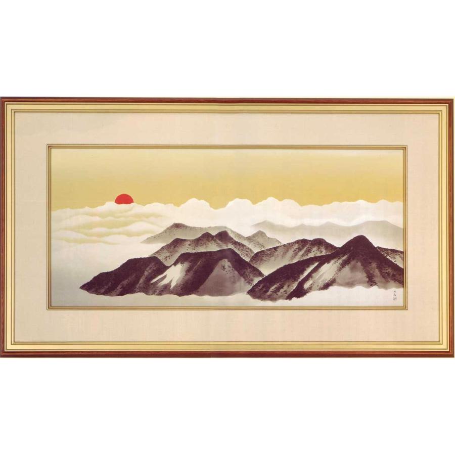 横山大観 絵画 神州第一峰・右隻 【複製】【美術印刷】【巨匠】【横長