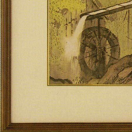 川合玉堂 絵画 渓村彩雨 【複製】【美術印刷】【巨匠】【変型特寸