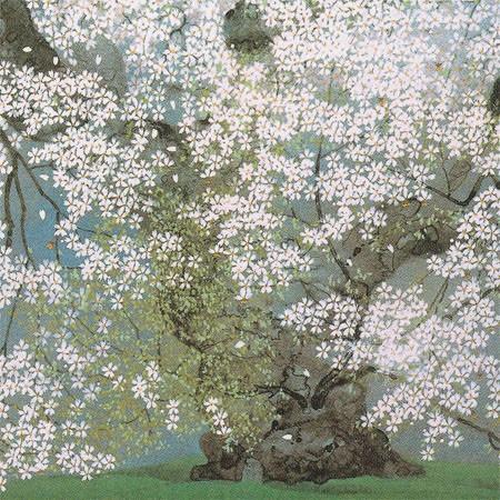 中島千波 絵画 千歳櫻 【複製】【美術印刷】【巨匠】【変型特寸