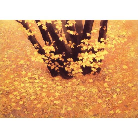 東山魁夷、秋寂び、限定、大判額装画版、版上落款入、新品額・オーダーマット額装 東山魁夷、秋寂び、限定、大判額装画版、版上落款入、新品額・