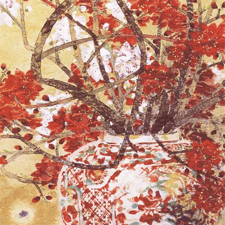 前田 青邨 日本画家 桃花 前田青邨 絵画 桃花 【複製】【美術印刷】【巨匠】【変型特寸