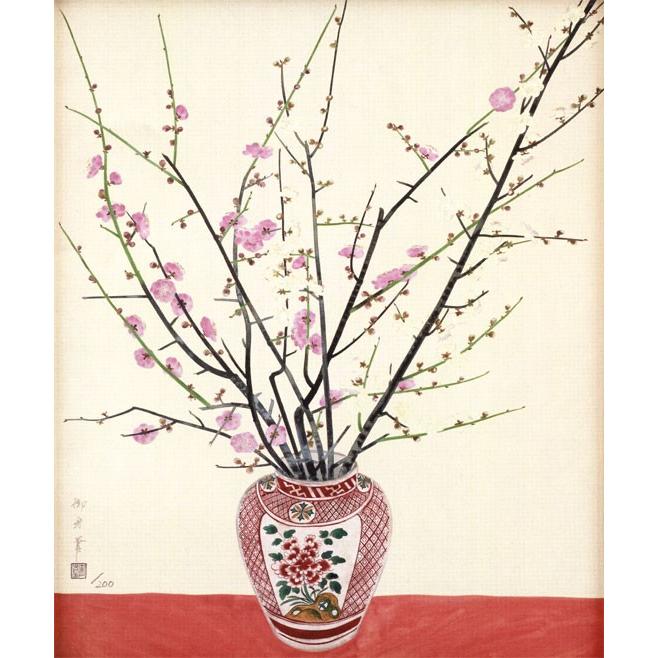 速水御舟 絵画 瓶梅図 【複製】【美術印刷】【巨匠】【変型特寸