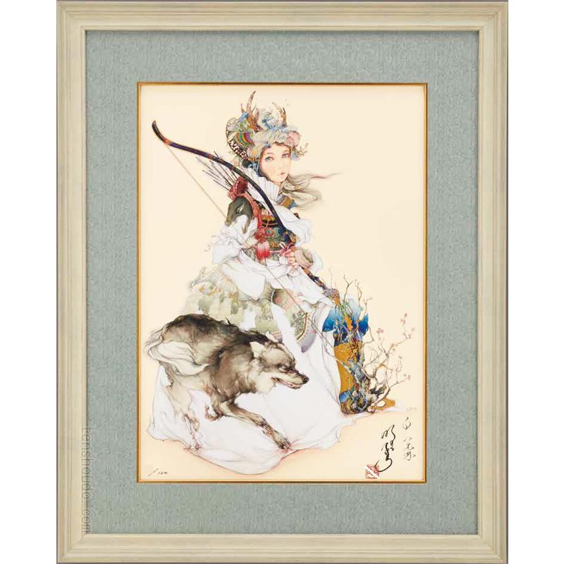 入江明日香 絵画 白い森 【複製】【美術印刷】【巨匠】【変型特寸