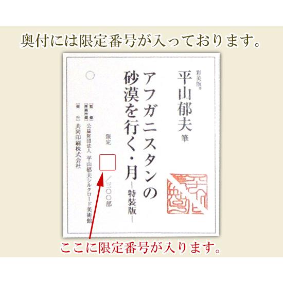 平山郁夫 絵画 アフガニスタンの砂漠を行く・月 (特装版) 【複製