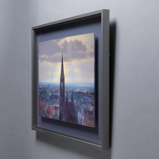 【新品】東山魁夷 『晩鐘』複製画 　ポスター高級額付　風景画 東山魁夷 絵画 晩鐘 【複製】【美術印刷】【巨匠】【変型特寸
