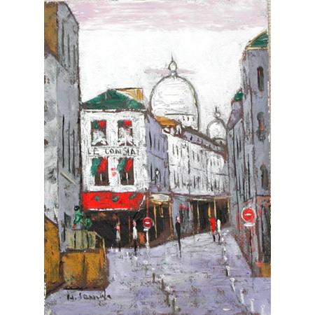 絵画（油絵） モンマルトル （沢田浩子） : 掛け軸・絵画の専門店 掛軸