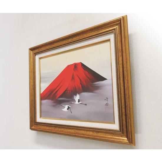 絵画 日本画 赤富士飛翔 田中芳園 肉筆 日本画 富士 6号 Yh 6093 掛け軸 絵画の専門店 掛軸堂画廊 通販 Yahoo ショッピング