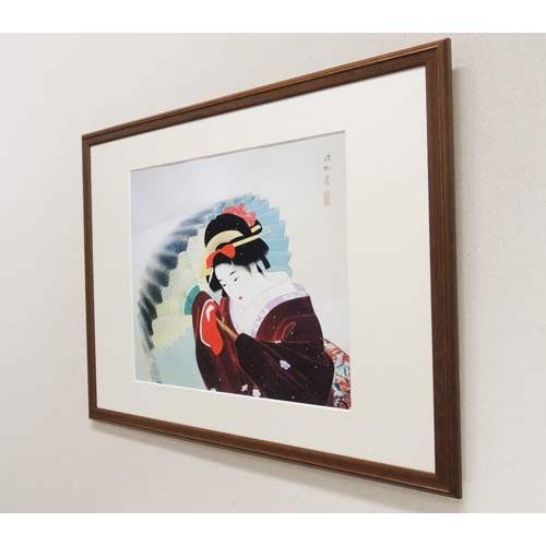 伊東深水 絵画 吹雪 【複製】【美術印刷】【巨匠】【変型特寸