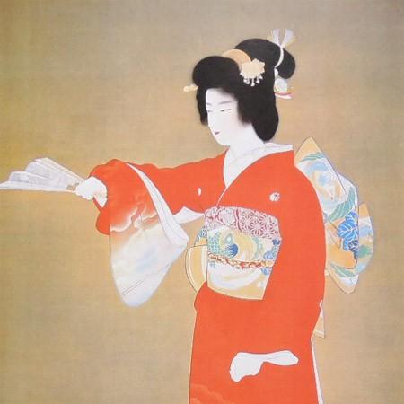 上村松園 絵画 『序の舞』 【複製】【美術印刷】【巨匠】【変型 上村松園 絵画 『序の舞』 【複製】【美術印刷】【巨匠】【変型