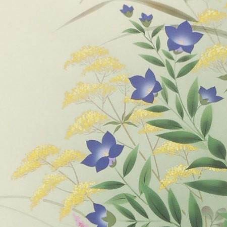 掛け軸 秋草 (川村観峰) 【掛軸】【一間床・半間床】【秋】 : 掛け軸