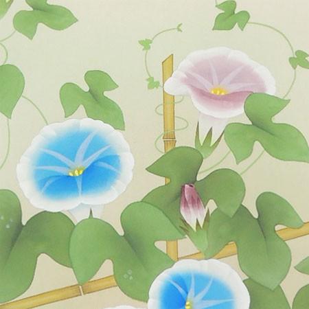 掛け軸 朝顔 (平松豊香) 【掛軸】【一間床・半間床】【夏】 : 掛け軸