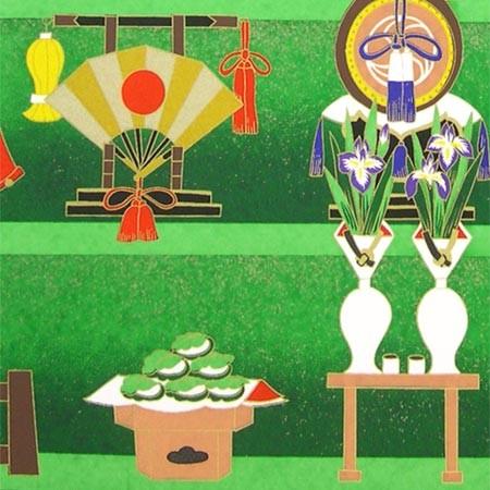 端午の節句掛け軸 兜段飾り（掛軸小物なし） 【掛軸】 : 掛け軸・絵画
