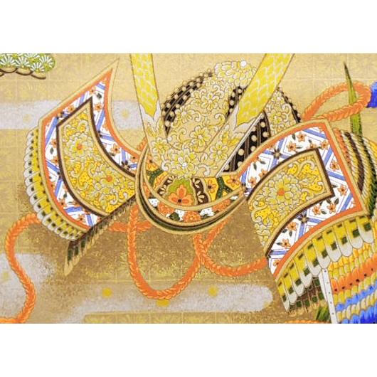 掛け軸　鎧兜 敬逢 本歌 美術館級 室町時代 甲冑師 鉄地黒漆塗六十二間小星兜 鉄地本