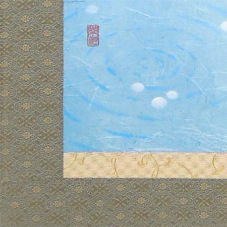 掛け軸 朝顔に金魚 （南川康夫） 【掛軸】【半間床】【夏】 : 掛け軸