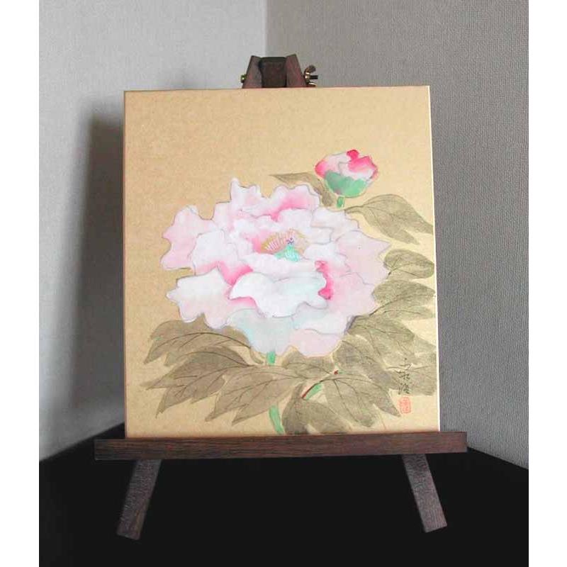 色紙と木製イーゼルのセット 牡丹 （森田秀治） : 掛け軸・絵画の専門
