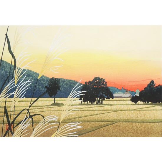 雪花、木版画「限100,サイン入り」佐野せいじ、1990年