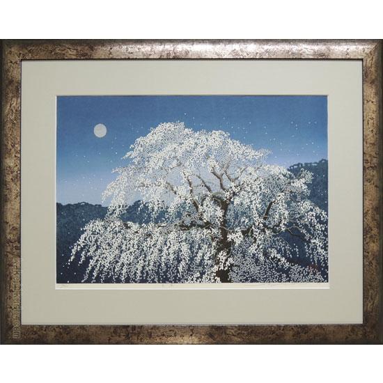 佐野せいじ 木版画 月華 【複製】【木版画】【日本の風景】【変型特寸
