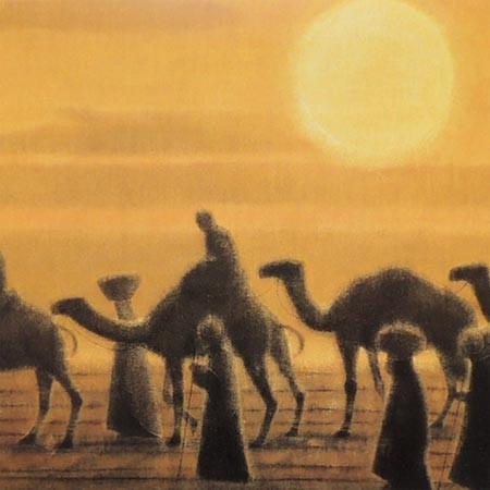 平山郁夫 絵画 流沙の道 アートポスター 【複製】【アートポスター